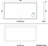 AICA LED Wandspiegel 160x80cm Touch/Wandschalter Produktbild-Vorschau 8