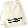Huuraa Turnbeutel Küstenjunge Schriftzug 12 Liter Natural Produktbild-Vorschau 1