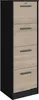 Armoire à dossiers Sil-138cm-4 tiroirs-noir/chic Voir les images du produit 1