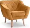 BETTSO Sessel Velvet Relaxsessel mit Holzbeinen Ohrensessel Produktbild-Vorschau 1