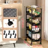 Chariot de cuisine étroit à 5 étages avec plateau en bois, Voir les images du produit 2