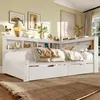 Flieks Holzbett Schlafsofa Tagesbett 140x200cm mit 2 Produktbild-Vorschau 3