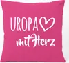 Huuraa Kissen Uropa mit Herz 40x40cm mit Füllung Fuchsia Produktbild-Vorschau 1