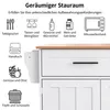 A diagram illustrating different storage options for a kitchen cart, with icons and German text labels. Podgląd zdjęcia produktu