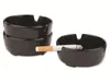 APS Casual Aschenbecher, schwarz, Höhe: 30 mm, ø: 80 mm Voir les images du produit 2