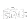 Maclean Supporto TV Supporto a parete LED LCD Plasma 23-42" Anteprima dell’immagine prodotto 1