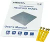 A user manual for a heating panel, along with mounting hardware. Voir les images du produit