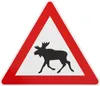 ORIGINAL Verkehrszeichen Nr. 101 m. Sonder-Symbol.  Elch SL Produktbild-Vorschau 1