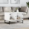 The Living Store Couchtisch mit Glastüren Weiß 68,5x50x50 Produktbild-Vorschau 2