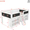 MODFU Lit Mezzanine 90x200 cm - Lit Avec Rangement Et Voir les images du produit 4