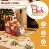 COSTWAY Schlitten Deko für Weihnachten, Weihnachtsschlitten Produktbild-Vorschau 4