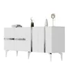 Skye Decor, Vania - White, Silver, Konsole, Weiß, 100 % Produktbild-Vorschau 5
