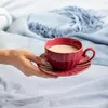 HOMLA MINA Tasse mit Untertasse groß weinrot 0,25 l Produktbild-Vorschau 3