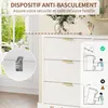 INONEFT Kommode mit 6 Schubladen, Weiß Sideboard mit Produktbild-Vorschau 4