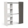 Vorhang-Schrank >CHICAGO< in weiß  - 113,8x191,5x50cm Produktbild-Vorschau 4