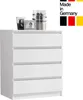 Kommode mit 4 Schubladen 80x100 cm Kommode weiß schmal Holz Produktbild-Vorschau 2