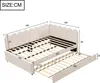 Letto imbottito a L Merax 140×200 cm con letto estraibile, Anteprima dell’immagine prodotto 11