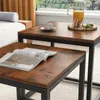 Table basse, ensemble de tables 2en1, loft, brun foncé Voir les images du produit 3