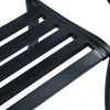 Panchina da giardino 125 cm in acciaio nero Anteprima dell’immagine prodotto 5