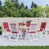 Gartenstuhlauflagen für Hochlehner 6 Stk. Weinrot 120x50x3 Produktbild-Vorschau 2