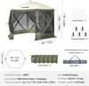 A diagram and image of a pop-up gazebo with dimensions and included accessories. Náhled obrázku produktu