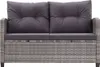2-Sitzer-Gartensofa mit Kissen 124 cm Poly Rattan Lounge Produktbild-Vorschau 3
