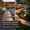 ENOVALITE LED Solar-Gartenstrahler 200 lm warmweiß schwarz Produktbild-Vorschau 8