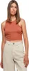 Urban Classics Top Damen Ladies Cropped Rib Top braun XL Produktbild-Vorschau 5