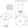 SOTECH Möbelfuß LIMA Ø 25 mm – Höhe 100 mm, Chrom poliert Produktbild-Vorschau 6