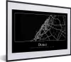MuchoWow® Gerahmtes Poster Dubai Stadtplan - Karte 40x30 cm Produktbild-Vorschau 1