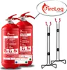 FireLoq 2x 2kg Pulver Feuerlöscher für Brandklasse ABC mit Produktbild-Vorschau 1