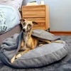 4L Textil Hundebett große Hunde waschbar Hundehöhle Produktbild-Vorschau 2
