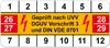 Prüfplaketten  nach UVV DGUV Vorschrift 3 + DIN VDE 0701 Produktbild-Vorschau 1