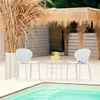 Homestyle4u Gartenstuhl WM Grau 4er Set stapelbar Produktbild-Vorschau 9