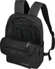 A black Travelite KICK OFF rucksack is shown with its main compartment open. Produktbild-Vorschau