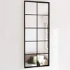 vidaXL Nástěnné zrcadlo černé 100x40 cm kovové Náhled obrázku produktu 2