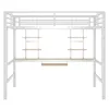 OKWISH Lit mezzanine 140x200 cm, Bureau et 2 étagères, Voir les images du produit 6