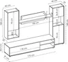 Dmora Parete Attrezzata Artex 41x220x180h cm Marrone Rovere Anteprima dell’immagine prodotto 6