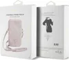 The image shows the front and side view of a pink Guess phone pouch packaging. Náhled obrázku produktu