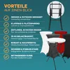 CASARIA® Stehtisch mit Husse Weiß 72 cm  Set Klappbar Produktbild-Vorschau 7
