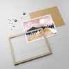 Gerahmtes Poster - Rahmen in heller Eiche - Grafik Modern Produktbild-Vorschau 4