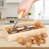 Relaxdays Retro Nussknacker, Holz, Metall, Produktbild-Vorschau 3