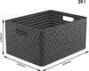ROTHO Panier de rangement "Country" 28 l anthracite L89245 Voir les images du produit 4