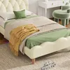 okwish klassisches Kinderbett 90x200 cm, gewelltes Kopfteil Produktbild-Vorschau 5