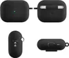A collage of four different views of a black silicone case for Apple AirPods Pro 2. Produktbild-Vorschau