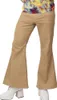 Schlaghose beige Cordhose Hippie Flower Power Herren Produktbild-Vorschau 1