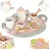 Lulilo Koffie Theeservies Houten Set Productafbeelding-voorbeeld 1