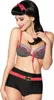 Vintage-Wendebikini in schwarz/rot/weiß - S Produktbild-Vorschau 7