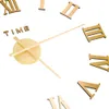 vidaXL 3D-Wanduhr Modernes Design Golden 100 cm XXL Produktbild-Vorschau 4