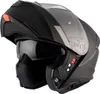 A black flip-up motorcycle helmet is shown against a white background. Náhľad obrázku produktu